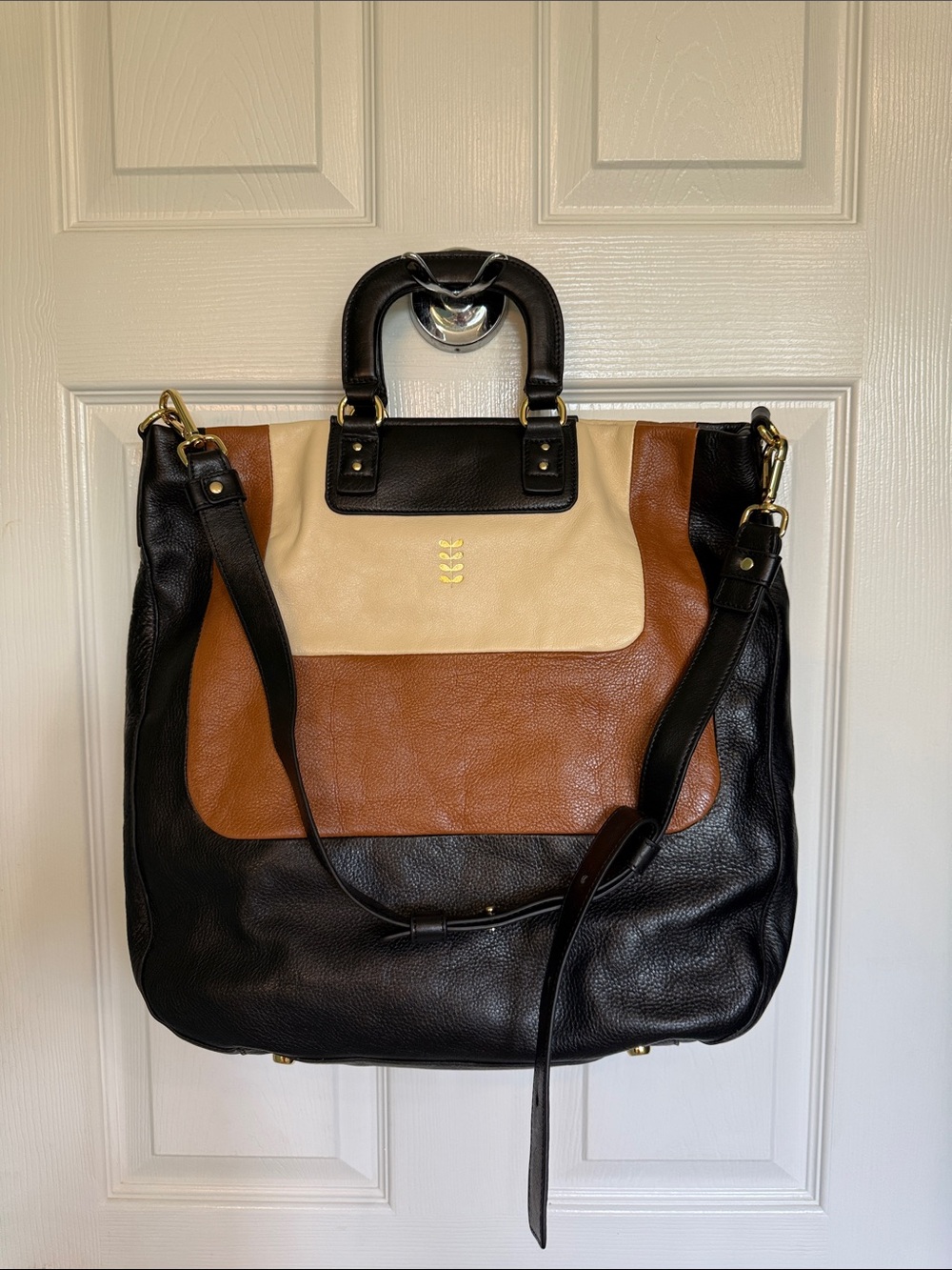 NEW Orla Kiely Leather Tote Bag
